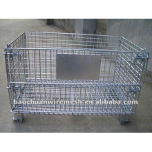 6mm wire diameter removable warehouse chicken storage cage with wheels